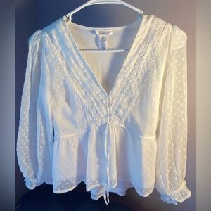 White 3/4 Sleeve Blouse